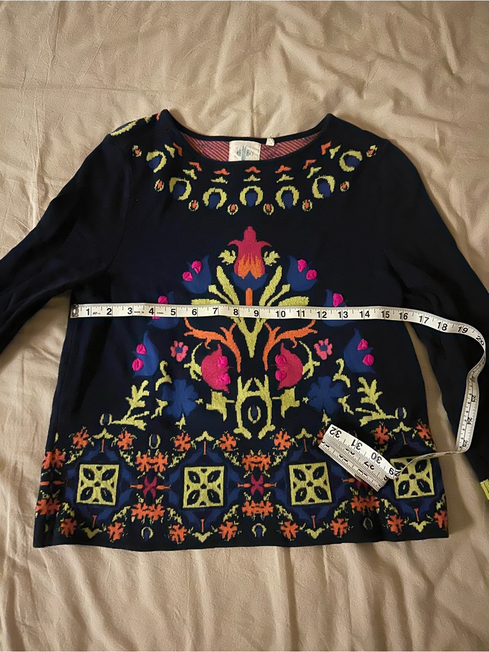 Anthropologie Floral Intarsia Sweatshirt - Picture 3 of 5